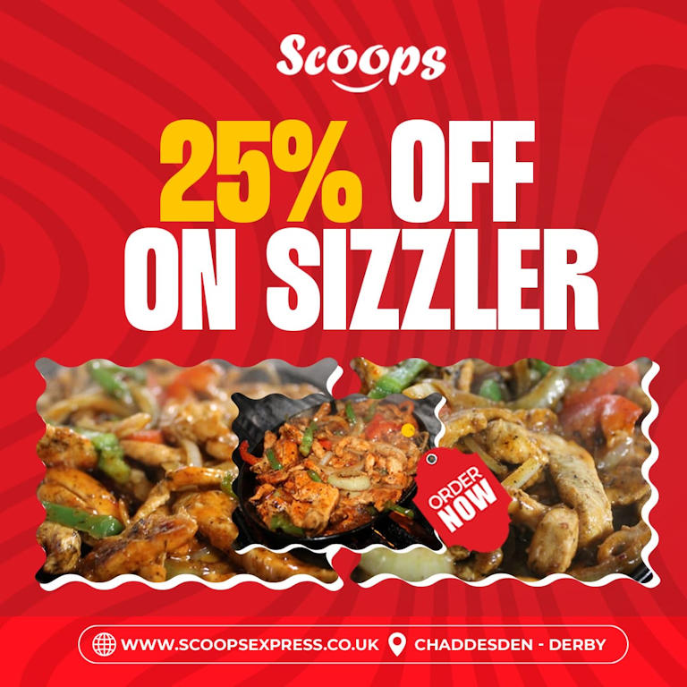 holiday sizzlers 25% off at Scoops Express