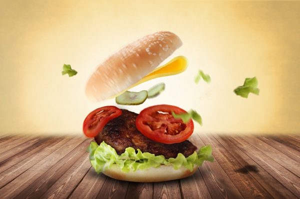 burger, hamburger, eat